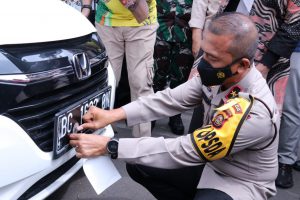 Wakapolda Sumsel Hadiri Launching pemasangan Stiker Tanda Lunas Pajak Ranmor