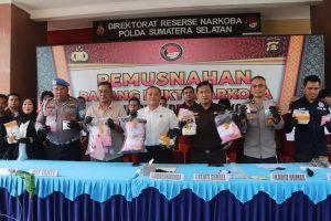 Polda Sumsel Musnahkan 4,5 Kg Sabu dan 23 Ribu Ekstasi, Selamatkan 95 Ribu Jiwa!