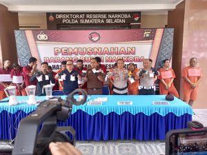 Polda Sumsel Musnahkan 1,4 Kg Sabu & 823 Ekstasi, 16 Ribu Jiwa Terselamatkan!