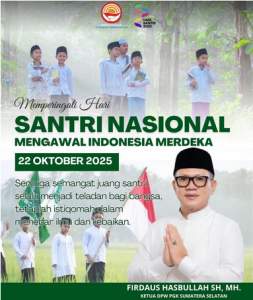 Hari Santri 2025 : Wakil Ketua DPRD PALI Serukan Penguatan Pesantren dan Peran Santri di Era Global!