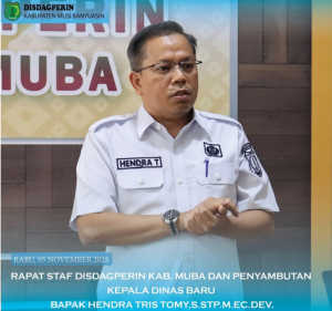 Langkah Cepat Kadisdagperin Baru Muba! Hendra Tris Tomy Langsung Tancap Gas Gelar Rapat Perdana