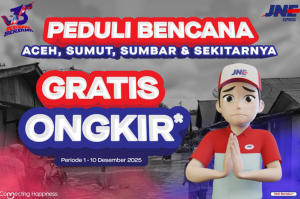 JNE Gratiskan Ongkir Bantuan ke Aceh–Sumbar! Warga Indonesia Diajak Bergerak Bersama