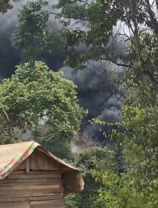 Diduga Milik Leni, Penyulingan Ilegal di Muba Ludes Terbakar