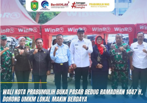 Arlan–Franky Resmi Buka Pasar Bedug 1447 H, UMKM Prabumulih Dapat Angin Segar!