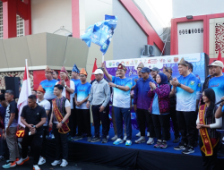 Edward Candra Lepas Puluhan Pelari, Budaya dan Olahraga Bersatu di Jantung Palembang