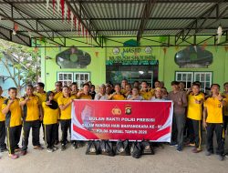 Sambut Hari Bhayangkara ke-80, Polda Sumsel Bersihkan Masjid dan Gereja Sekaligus