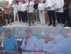 Bupati Bursah Zarnubi Lepas Jalan Santai HUT Lahat, Artis Ibukota Hiburan Warga