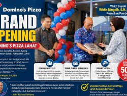 Wabup Lahat Resmikan Domino’s Pizza, Investasi Baru Diyakini Buka Lapangan Kerja Lokal