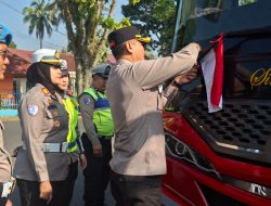 Peringati Hari Kemerdekaan RI ke – 81 Tahun 2026, Satlantas Polres Pagar Alam Pasang 70 Bendera Merah Putih di Kendaraan