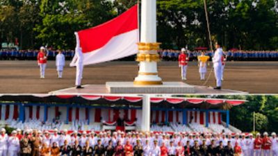 Merah Putih Berkibar di Lapangan Seganti Setungguan, Bursah Zarnubi Pimpin Upacara HUT RI ke-81