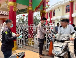 Kualitas Udara Belum Membaik, Sidokkes Polrestabes Palembang dan Biddokes Polda Sumsel Bagikan 4.000 + 1.500 Lembar Masker Gratis