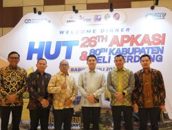 Bupati Ogan Ilir Hadiri Welcome Dinner HUT Ke-26 APKASI dan HUT Ke-80 Kabupaten Deli Serdang